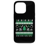 Teacher Ugly Christmas Sweater Instructor Elementary School Case for iPhone 13 Pro