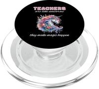 Teacher Unicorn Make Magic Happen Pretty Floral Cute Bojo PopSockets PopGrip for MagSafe