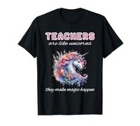 Teacher Unicorn Make Magic Happen Pretty Floral Cute Bojo T-Shirt