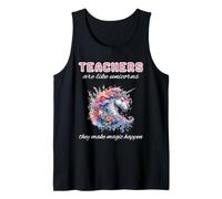 Teacher Unicorn Make Magic Happen Pretty Floral Cute Bojo Tank Top