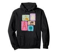Teacher Vintage Collage School Teaching Women Educator Pullover Hoodie