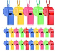 Teacher Whistle - 100 Piece Portable Colorful Set, Metal Safety Signal Device, Coaching Accessory With Lanyard | Outdoor Survival Hiking Fishing Boating Football Baseball Soccer