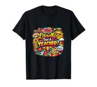 Teacher Women Teach Teaching Leopard Bow Cute Back to School Value Graphic T-Shirt, Men, Black, L