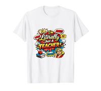 Teacher Women Teach Teaching Leopard Bow tee Back to School Value Graphic T-Shirt, Men, White, S