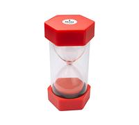 TeacherFav Sand Timer for Kids - 1 Minute Red - 6.3 Inches Hourglass Acrylic Covered Clock for Classroom, Home & Kids Room - Large Single Pack