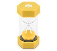 TeacherFav Sand Timer for Kids - 5 Minute Yellow - 6.3 Inches Hourglass Acrylic Covered Clock for Classroom, Home & Kids Room - Large Single Pack