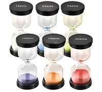 TeacherFav Sand Timer for Kids 6 Pack Colorful Hourglass 1min 2mins 5mins 10mins 15mins 30mins Sand Clock Timer for Classroom, Games and Kids Room