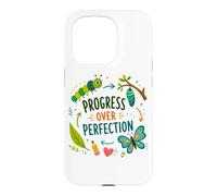 Teachers Back to School Progress Over Perfection Butterfly Case for iPhone 15 Pro
