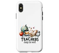 Teachers Change The World Educator School Supplies Case for iPhone X/XS