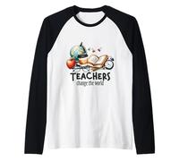 Teachers Change The World Educator School Supplies Raglan Baseball Tee