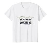 Teachers Change World: Global Education Impact T-Shirt, Kids, White, 2 Years