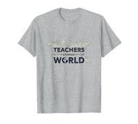 Teachers Change World: Global Education Impact T-Shirt, Men, Heather Grey, 4XL