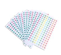 Teachers Emoji Shiny Star Stickers, 1500 Pcs Colourful Reward Star Stickers Good Work Achievement for Children, Smiley Face Praise
