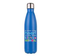 Teachers Gift - It Takes a Big Heart to Help Shape Little Minds Birthday Gift End of Term 500 ML-17 OZ Double Walled Insulated Stainless Steel Cola Bottle. (Matt Dark Blue)
