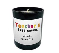 Wanky Candle - Teacher's Last Nerve | Funny Teacher Appreciation Candle | Quirky Gift Idea