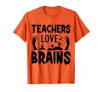 Teachers Love Brains Halloween Zombie Humor T-Shirt