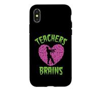 Teachers Love Brains Halloween Zombie Teaching Funny Costume Case for iPhone X/XS