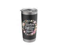 Teachers Make A Difference with Their Hearts - Stainless Steel Insulated Tumbler