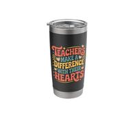 Teachers Make A Difference with Their Hearts |- Stainless Steel Insulated Tumbler