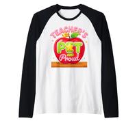 Teachers Pet and Proud Funny Student School Apple Kids Class Raglan Baseball Tee