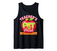 Teachers Pet and Proud Funny Student School Apple Kids Class Tank Top