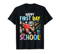 Teachers Students Cute Sloth Happy First Day of School T-Shirt
