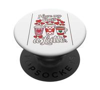 Teachers Valentine Day I Love My Class A Latte Coffee Women PopSockets Adhesive PopGrip