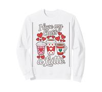 Teachers Valentine Day I Love My Class A Latte Coffee Women Sweatshirt