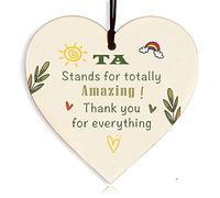 Teaching Assistant Gift, Heart Wooden Hanging Plaques, Thank You Teacher Assistant Gifts, Teacher Plaques, Leaving School on Teachers Day Birthday Graduation Season