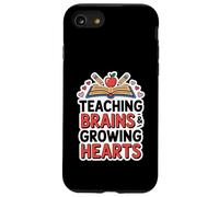 Teaching Brains & Growing Hearts. Inspirational Teacher Case for iPhone SE (2020) / 7/8