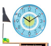 Teaching Clock,10 Inch Colorful Kids Clock Classroom Wall Clock | Decorative Wall Clocks, Non-Ticking, Battery Operated Silent Wall Clock for Children Kids