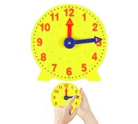 Teaching Clock,1PCS Yellow Learning Clock for Kids,Teaching Clocks for Children Learn to Tell the Time Clock 24-Hour,Tell the Time Clock for Kids,4 Inch 12/24 Hour for ages 4+ Teaching Clock