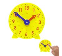 Teaching Clocks for Children - Yellow Kids' 24-Hour Time Learning Clock, Diameter 10cm, Ages 4+