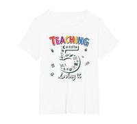 Teaching Fifth & Loving It: Educator Appreciation Gift T-Shirt, Women's Plus, White, 5X