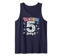 Teaching Fifth & Loving It: Educator Appreciation Gift Tank Top, Men, Navy, XL