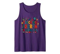 Teaching Fourth & Loving It: Educator Appreciation Gift Tank Top, Men, Purple, L