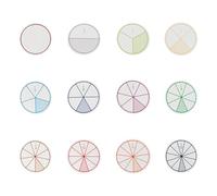 Teaching Fraction Discs Set of 12/16 Fractions Circles Interactive Math Learning Tool for Classroom and Homeschooling Math Teaching Tool