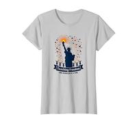 Teaching Freedom One Sparkler at A Time T-Shirt, Women, Silver, S