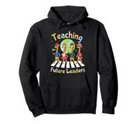 Teaching Future Leaders Giraffe Students Teacher Back School Pullover Hoodie