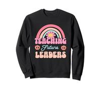 Teaching Future Leaders groovy teacher back to school women Sweatshirt