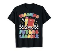 Teaching Future Leaders Groovy Teacher Retro Back to School T-Shirt
