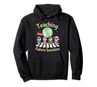 Teaching Future Leaders Panda Students Teacher Back School Pullover Hoodie