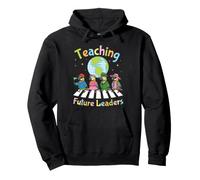 Teaching Future Leaders Parrot Students Teacher Back School Pullover Hoodie