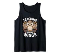 Teaching Gives Me Wings Teacher Owl Education Tank Top