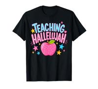 Teaching Hallelujah Cute Teacher Apple Back to School Kids Value Graphic T-Shirt