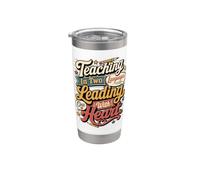 Teaching in Two Languages Leading with Heart Stainless Steel Insulated Tumbler