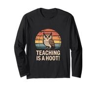 Teaching is A Hoot Owl Retro Vintage Long Sleeve T-Shirt
