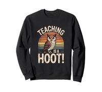 Teaching Is A Hoot Owl Retro Vintage Sweatshirt