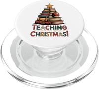 Teaching Is A Work Of Heart - Christmas Book Tree PopSockets PopGrip for MagSafe