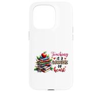 Teaching is a Work of Heart Educator Design Case for iPhone 15 Pro